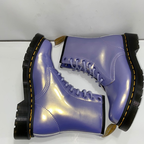 DR MARTENS 1460 VEGAN BOOT IN PURPLE HEATHER - Picture 4 of 11